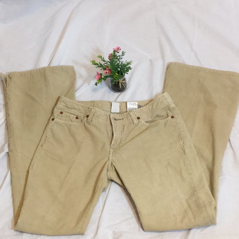 Lucky Brand bootcut tan corduroy Dungarees Jet setter sz 2